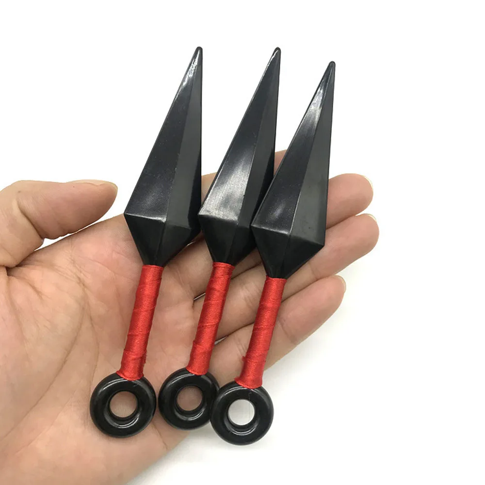 Anime Naruto Plastic Weapon Cartoon NARUTO Cosplay Accessories Kunai Shuriken Figure Action Kids Children Toy Birthday Gift