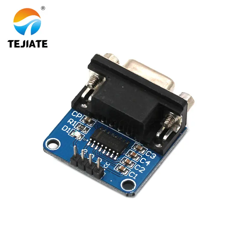 1PCS RS232 To TTL Refresh Module Generation Two Serial Port Download Line Reflesh Board MAX3232 With 4 DuPont Wires