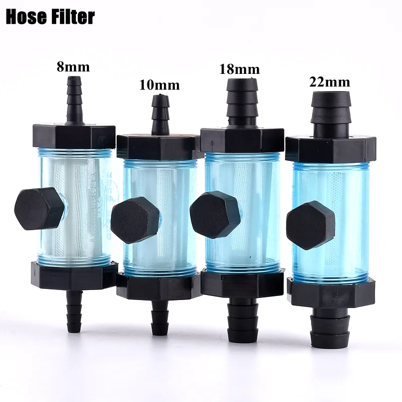 

1pc O.D 8-25mm Pagoda Hose Filter Car Wash Garden Irrigation Fittings Aquarium Fish Tank Transparent Soft Water Pipe Filter Cup