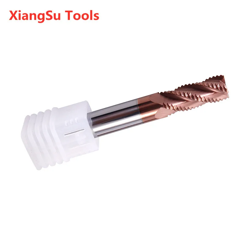 D10-D12mm 4 المزامير Hrc55 التخشين Endmill التصنيع باستخدام الحاسب الآلي مقطع تخديد سبائك التنغستن كربيد قطع آلة طحن أدوات للفولاذ