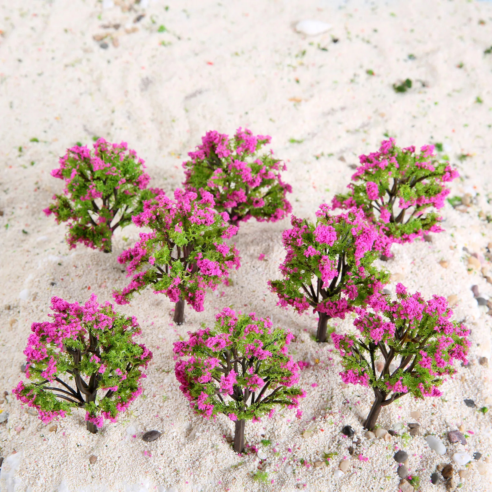 20pc 75mm plástico modelo de árvores escala 1:100 layout ferroviário arquitetônico jardim paisagem árvores modelo diorama miniaturas