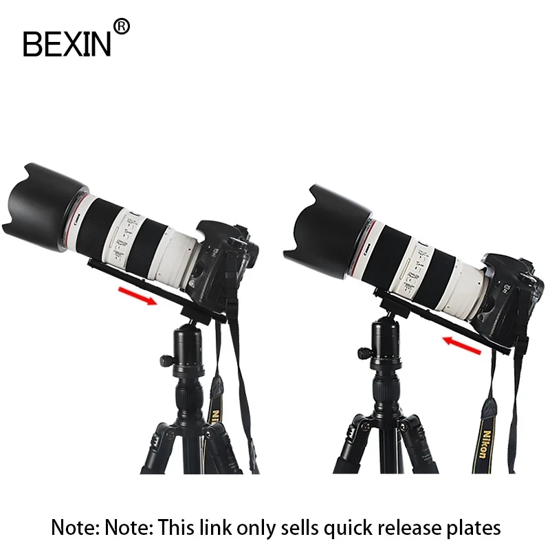 BEXIN PU Quick Release Plate Tripod Plate Camera Stand Mount Plate Long Adapter for DSLR Camera Arca Swiss Clamp with 1/4 Screw