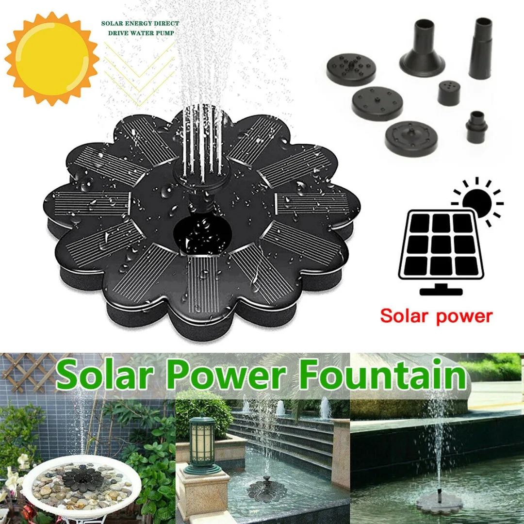 

New Solar Powered Floating Pump Water Fountain Pump Birdbath Pool Garden Pond