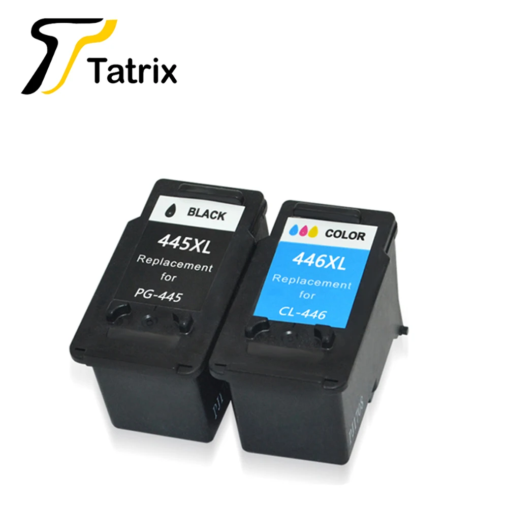 Tatrix PG-445XL PG 445 PG-445 PG445 CL446 CL 446 cartucho de tinta Compatible para impresora Canon Pixma IP2840 MX494 MG2440 2540 2940