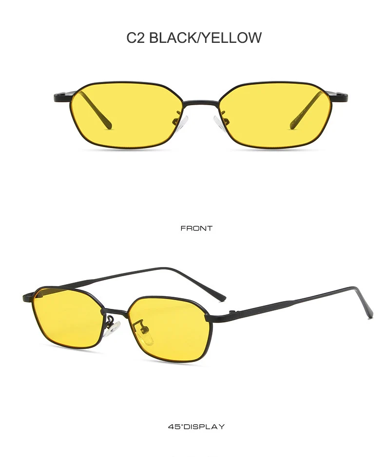 OEC CPO Kleine Quadratische Sonnenbrille Frauen Männer Marke Steampunk Metall Rahmen Sonnenbrille Männer Retro Brille UV400 Brillen O949 – Detail 8