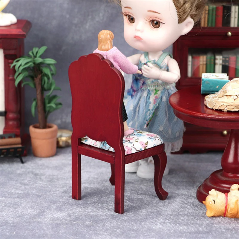 

Simulation Small Chair Furniture Model Toys for Doll House Decoration Dollhouse Miniature Accessories