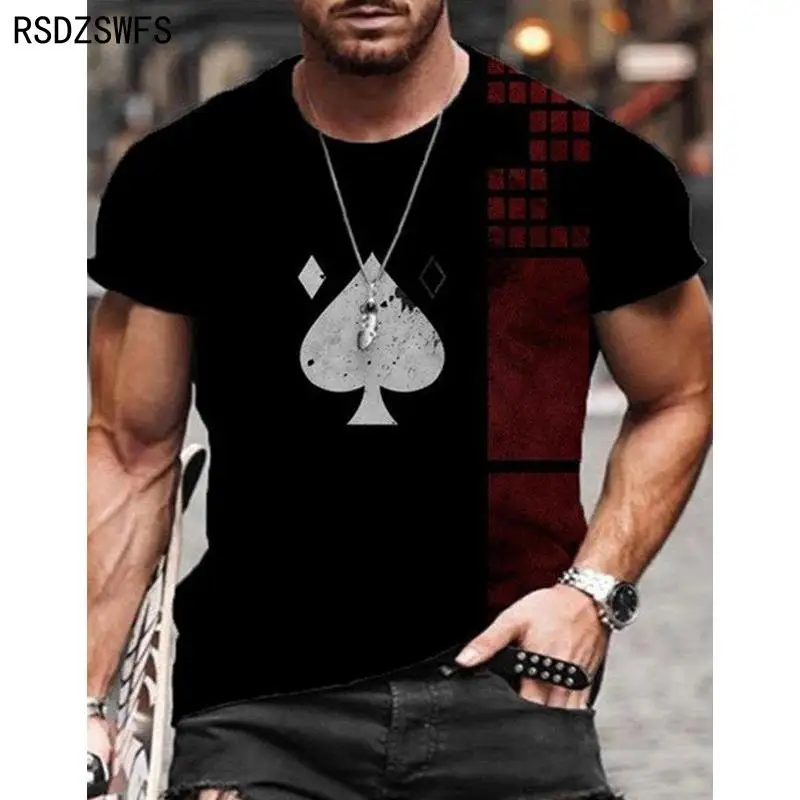 Fashion T Short Men Streetwear O-Neck Short Sleeve Tees Colorful Geometry Male Clothes Casual Oversized Man T-Shirt Summer News