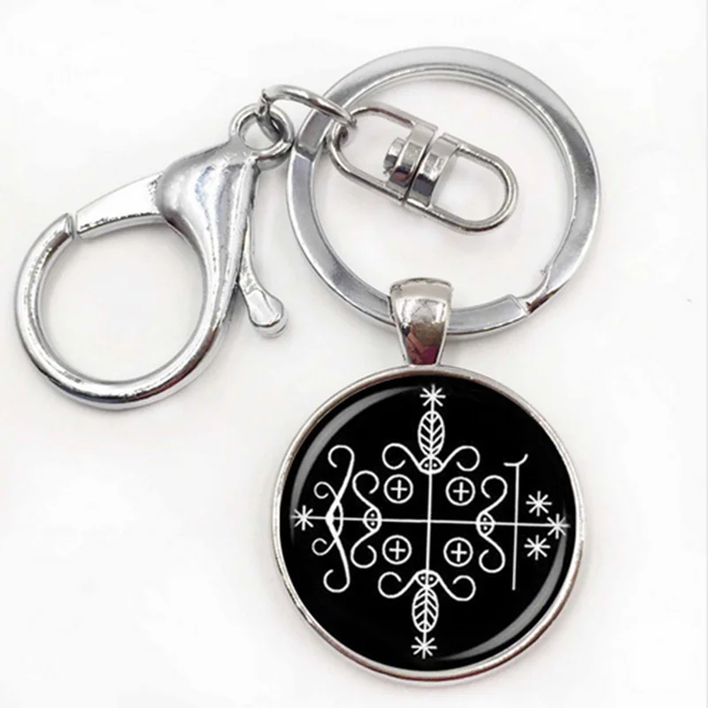 Colgante de papa legba voodoo, colgante de altar ritual, medallón oculto, llavero, joyería