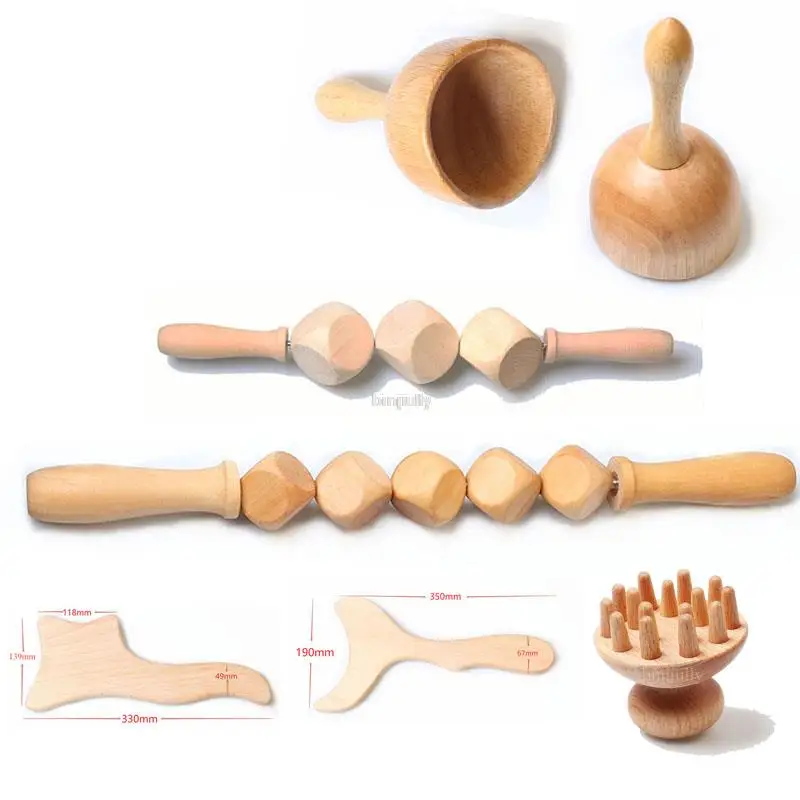 

Wooden Body Massage Tool Foot Reflexology Acupuncture Thai Massage Roller Therapy Meridians Scrap Lymphatic Health Care