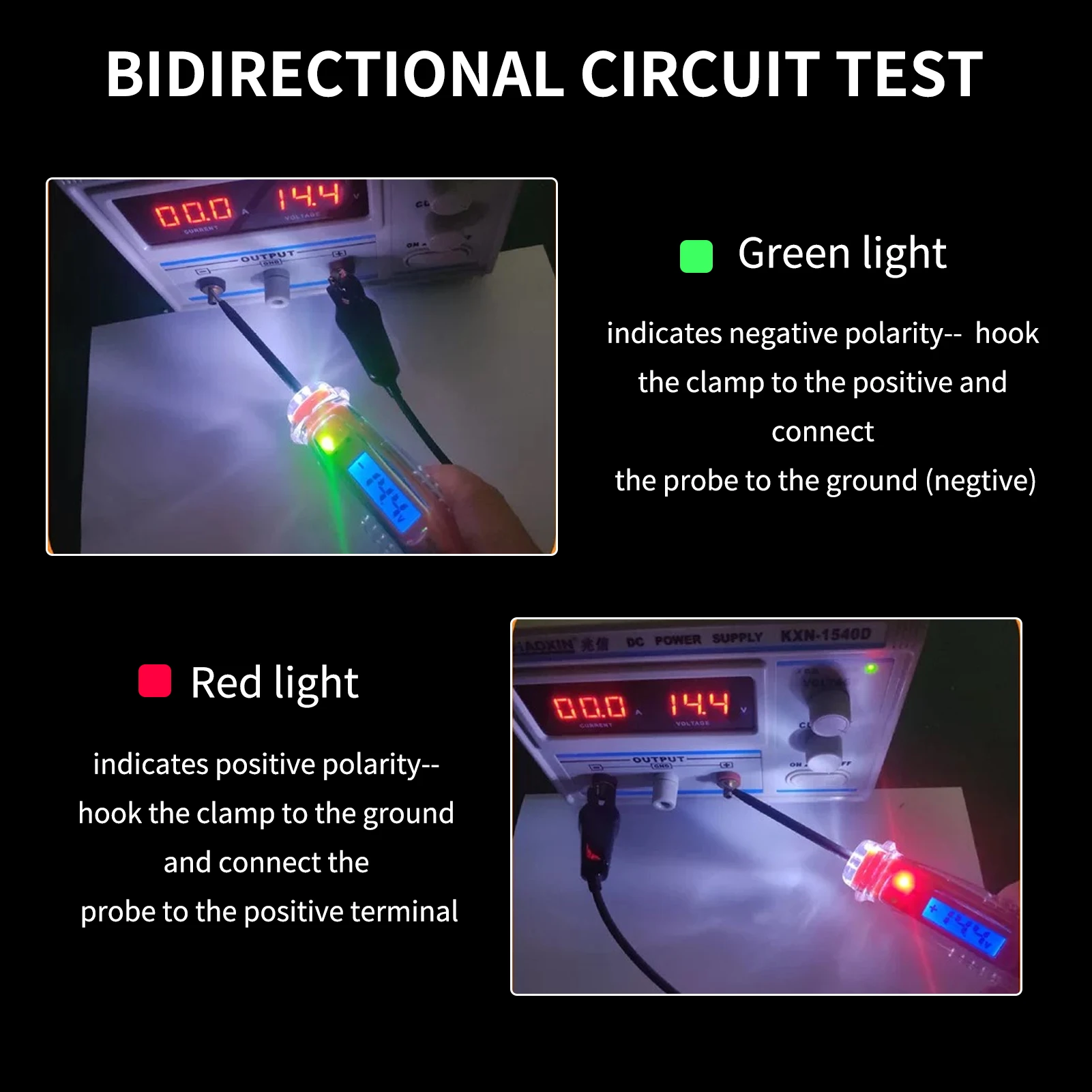 AWBLIN Automotive Test Light 3-60V DC Digital Light Tester with Voltmeter, Heavy Duty Auto Ciruit Tester with LCD Backlight Disp