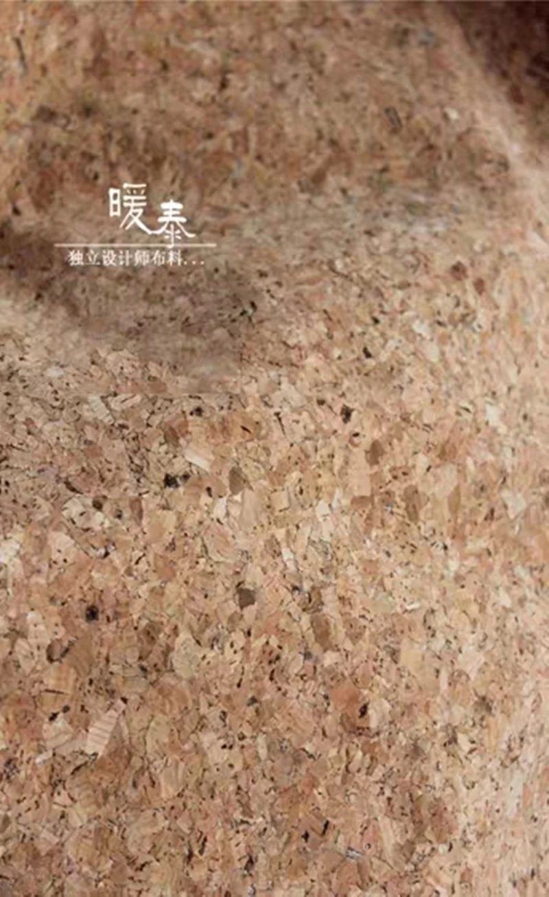 Cork Leather Fabric Sheet Material Chips Texture Wood Sense DIY Patches Notebook Purses Bag Decor Clothes Designer Fabric