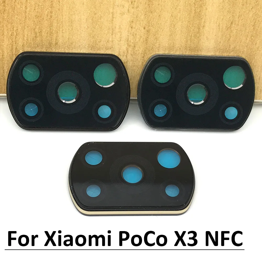 For Poco X3 Rear Back Camera Glass Lens With Frame For Xiaomi POCO X3 NFC / Poco X3 Pro / Poco X3 / Poco M3 Cell Phone Repair