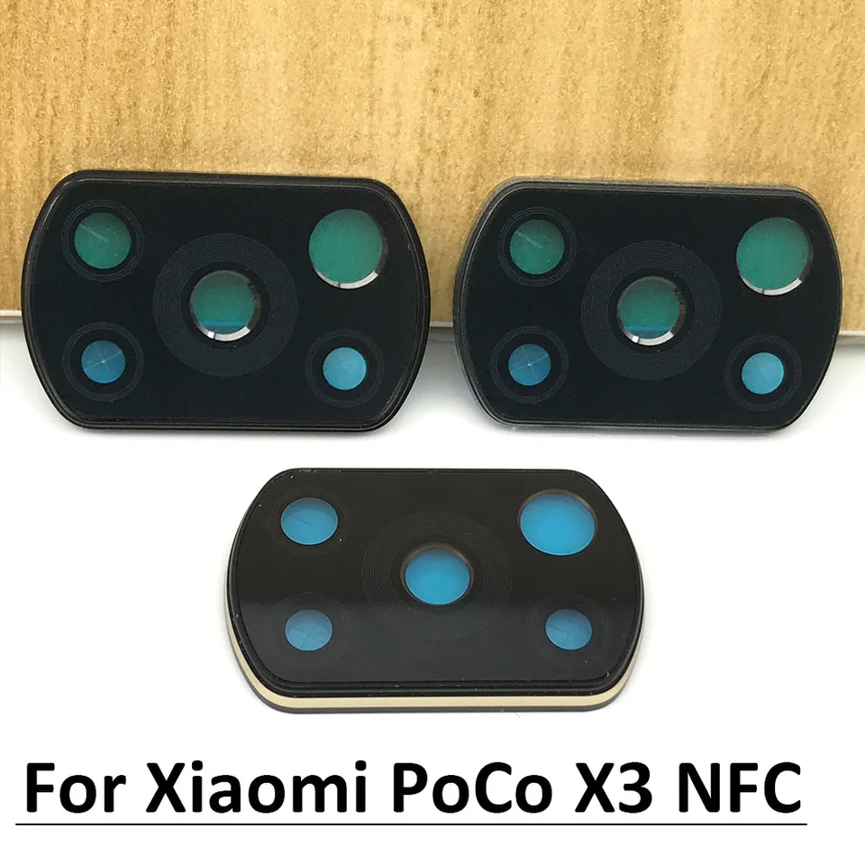 Para Poco X3 lente de cámara trasera con marco para Xiaomi POCO X3 NFC / Poco X3 Pro / Poco X3 reparación de celular 4