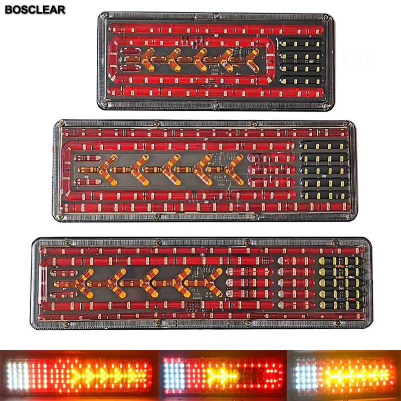 

2PCS 24V Universal Truck LED Rear Tail Light trailer Warning Lights Rear Taillight stop lorry bus brake reverse turn indicator