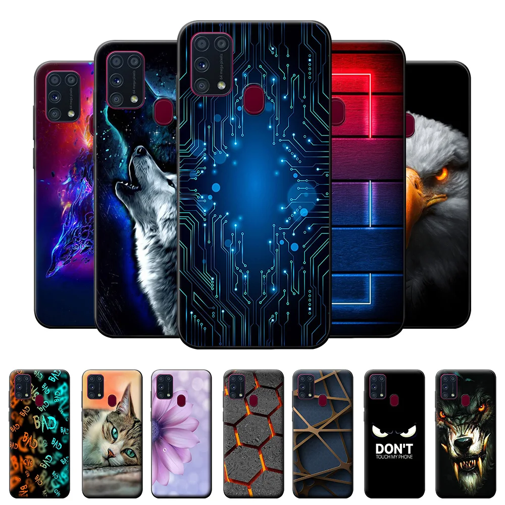 For Samsung M31 Case Cover For Samsung M31 M 31 Silicone TPU Case For Samsung Galaxy M31 Case on M315F Soft Phone Bumper 6.4