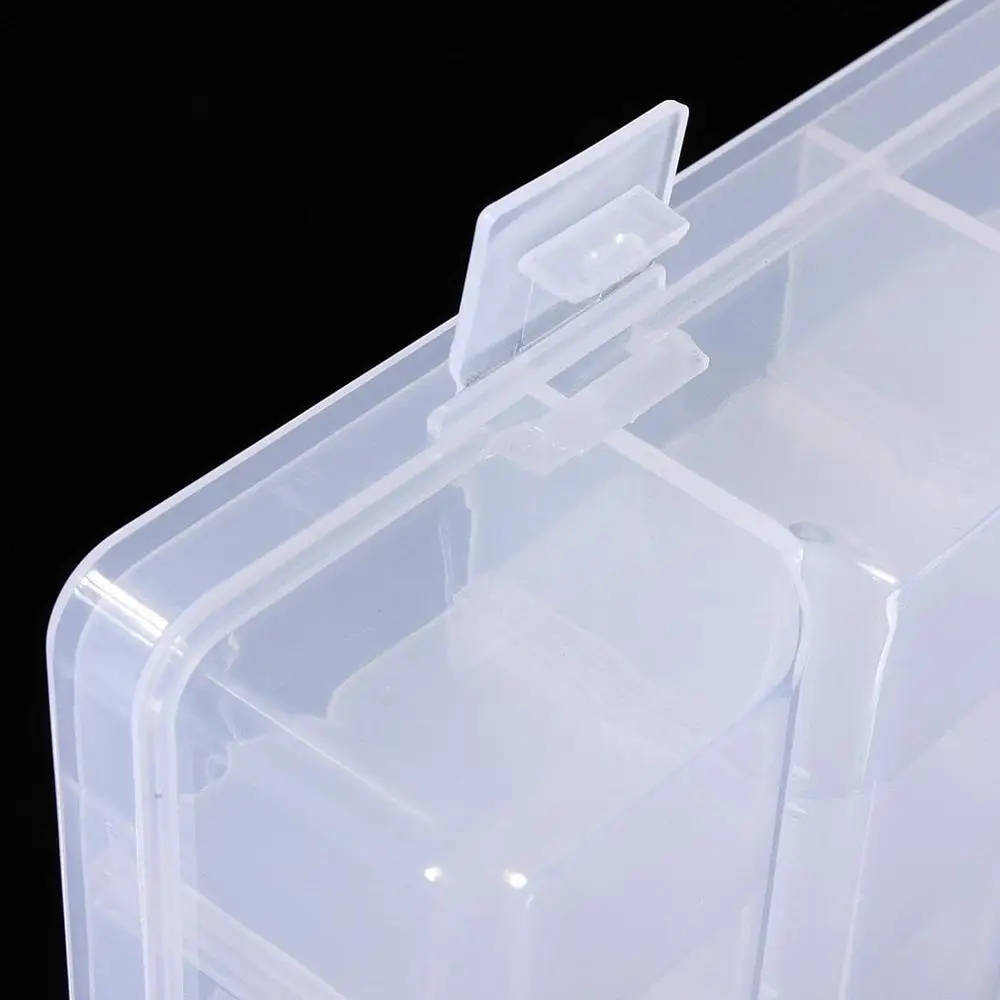 1Pcs Vierkante Doorzichtige Plastic Opbergdoos Case 36 Slot Verstelbare Voor Pils Sieraden Kralen Oorbel Case Organizer