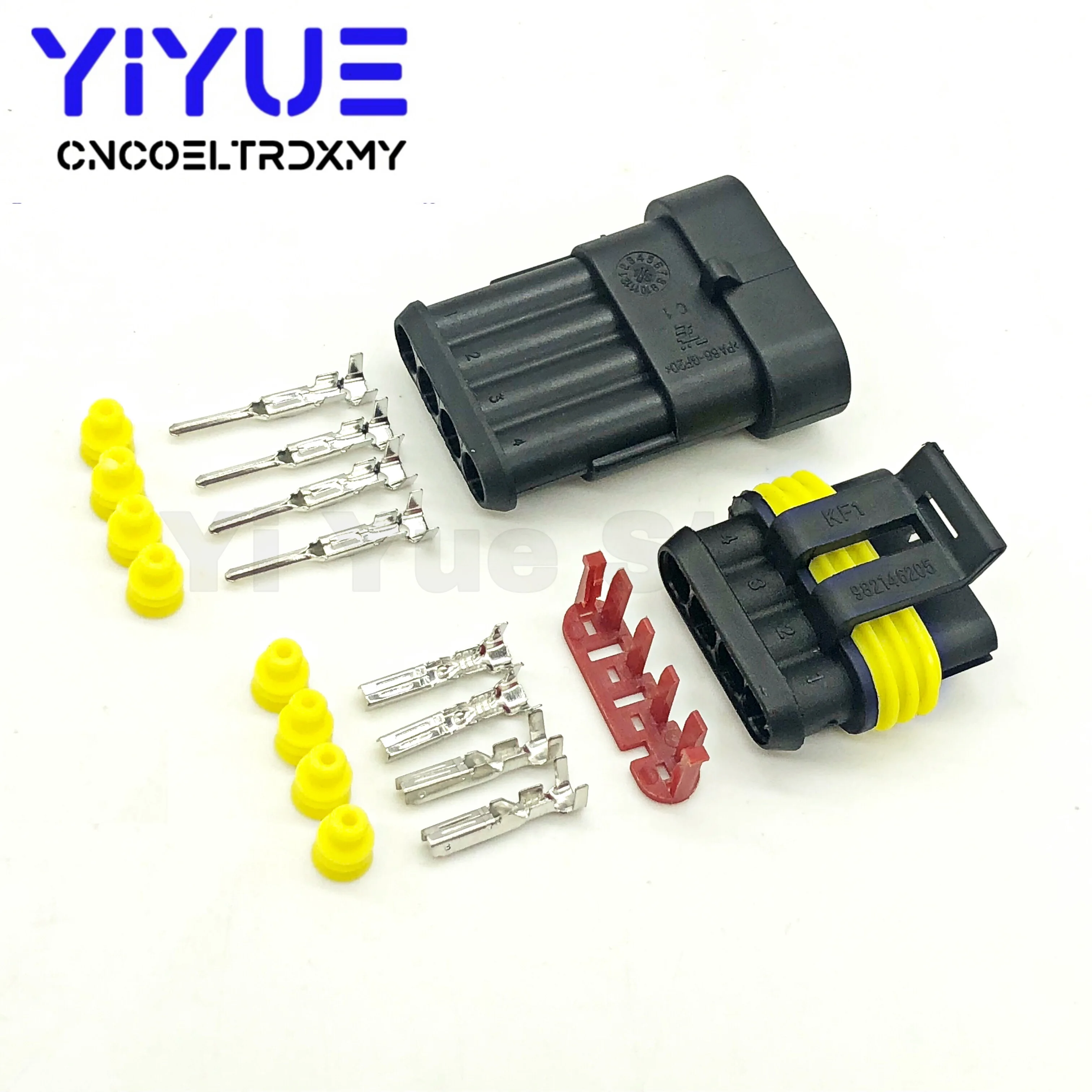 1 set 1/2/3/4/5/6 Pin Way AMP Tyco Super Sealed Automotive Wire Connector Electrical Plug Terminals for Cars