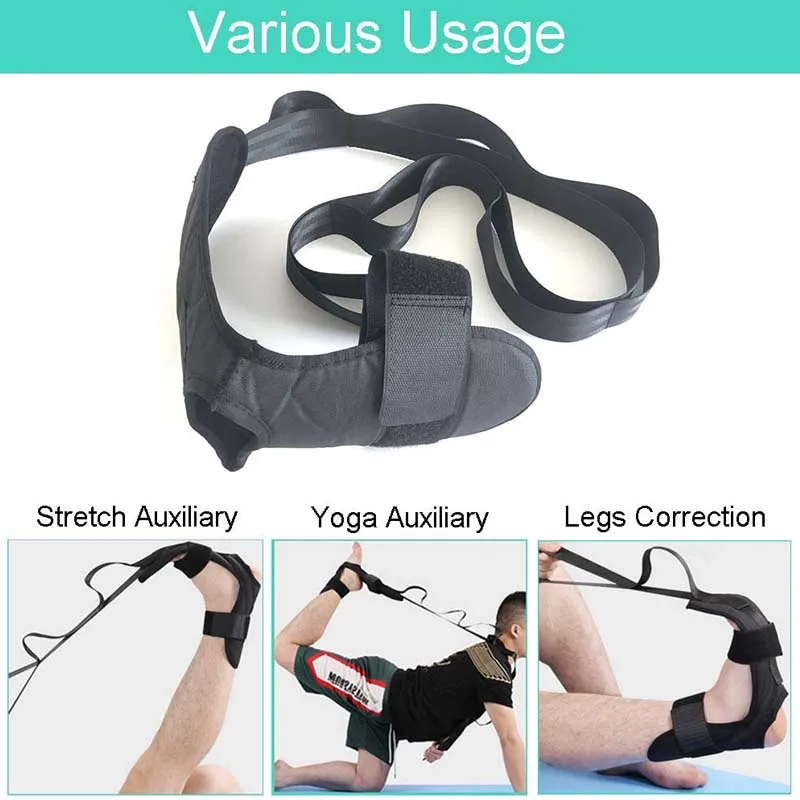 Yoga Stretching Strap Belt with Loops Ankle Leg Stretcher Stretching Bands Belts for Leg and Foot Stretch Assist