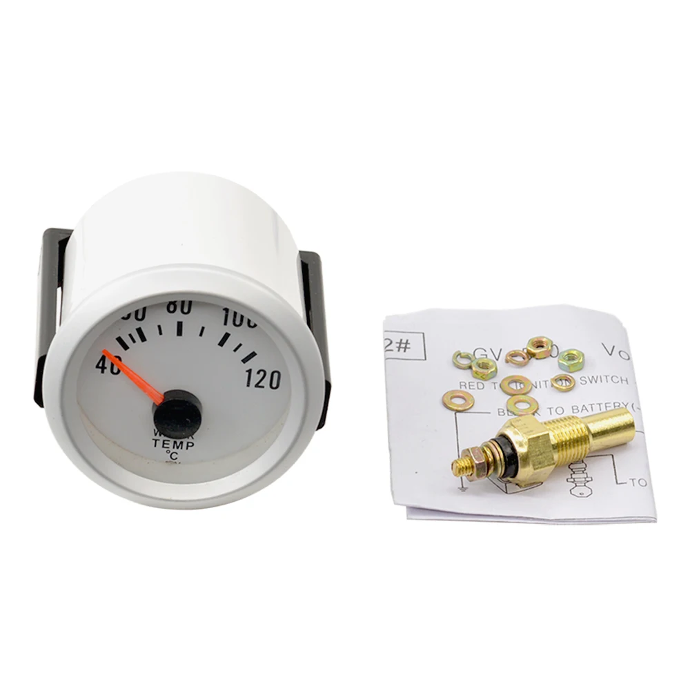 Dragon 52mm niebieskie podświetlenie 12 V Auto samochód motocykl remont miernik temperatury wody wskaźnik temperatury z czujnikiem — zdjęcie 4