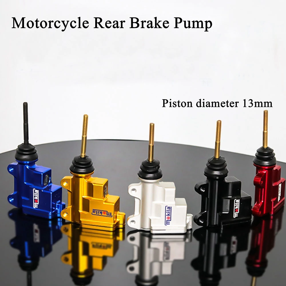 Universal Motorcycle Rear Foot Brake Master Cylinder Hydraulic Brake Pump 13mm Piston For Motorcycle Sport Dirt Bike Pit Qua ATV