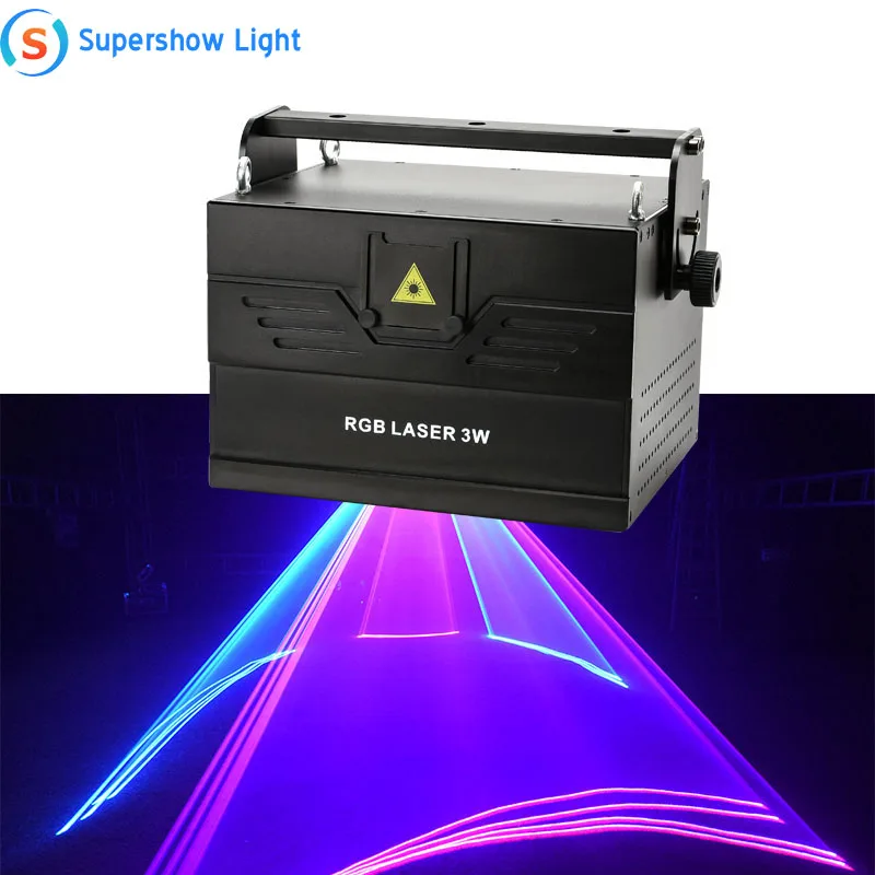 

Factory output 3W ILDA 3D scan stage laser light wedding party profession strong beam DMX lighting club DJ Disco Animation
