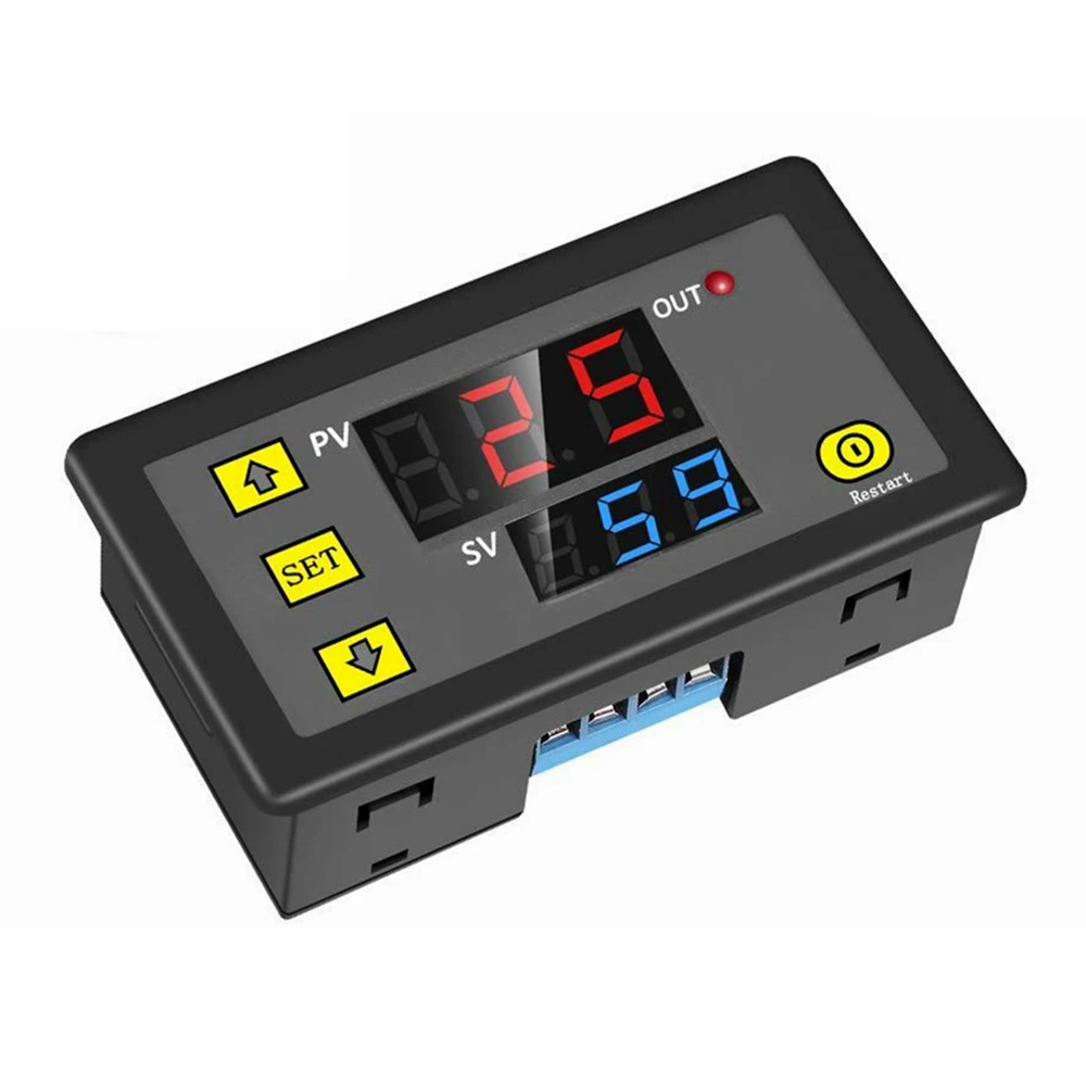 AC 110V 220V DC 12/24V Digital Time Delay Relay LED Display Cycle Timer Control Switch Adjustable Timing Relay Time Delay Switch