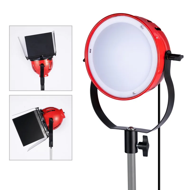 Selens Studio Light 65W 5500K 104 Beads LED Red Head Dimmable Light with Stand for Photo Photography Portrait Product Shooting S