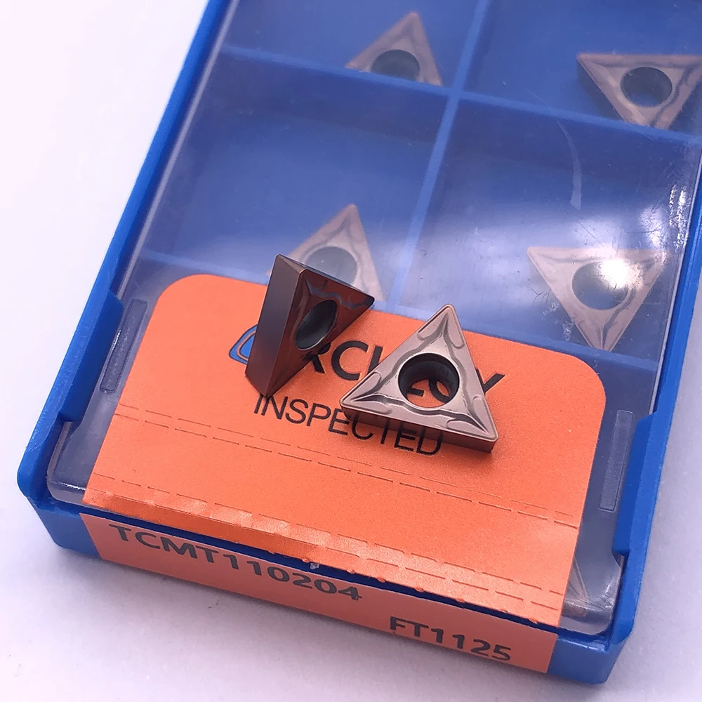 10pcs RCKLCY TCMT110204 FT1125 high quality lathe cutter Carbide inserts Internal Boring Plate Turning TOOL for stainless steels