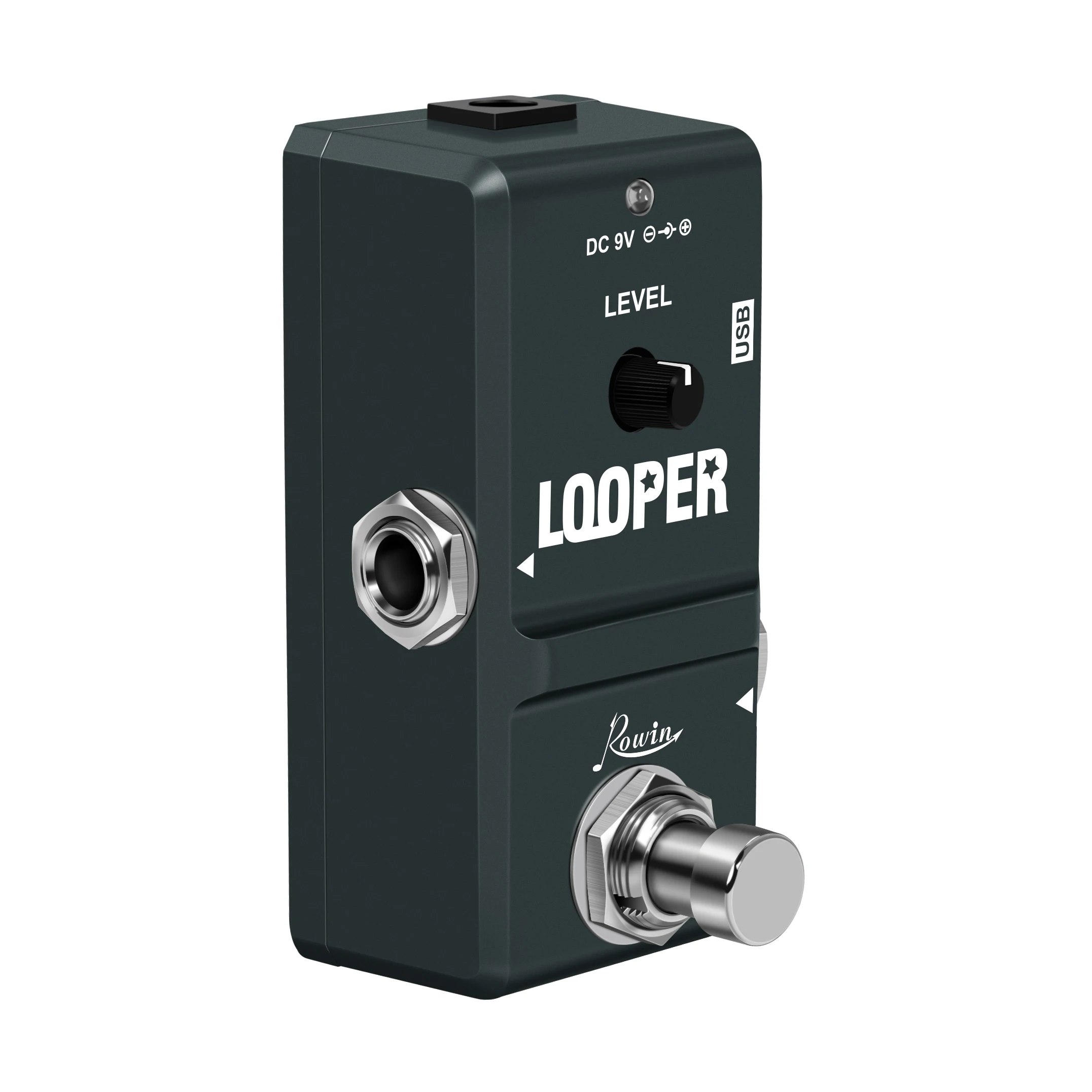 Rowin-Looper Super Tiny Electric Guitar Pedal Loop Effects 10 Minutes of Looping Unlimited Overlay Recording True Bypass mini