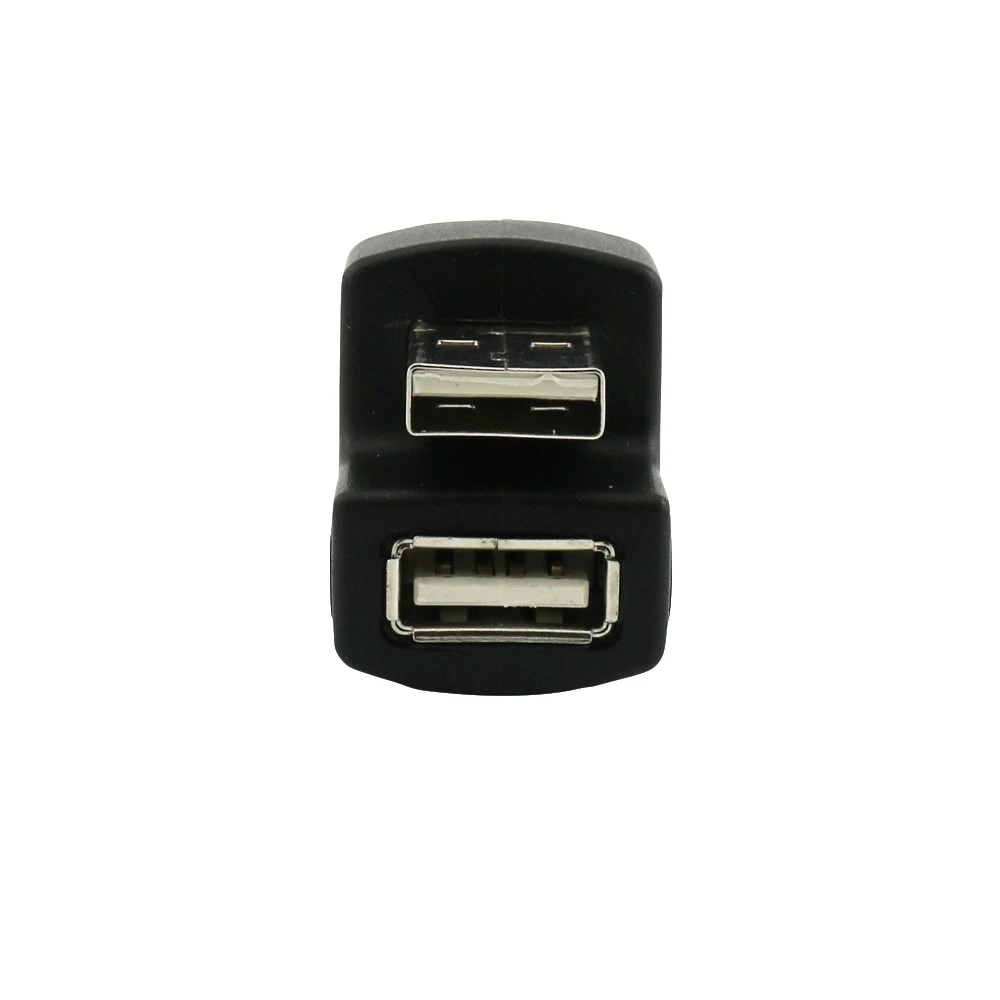 1 محول USB 2.0 ذكر إلى USB 2.0 محول بزاوية 180 درجة ، أسود