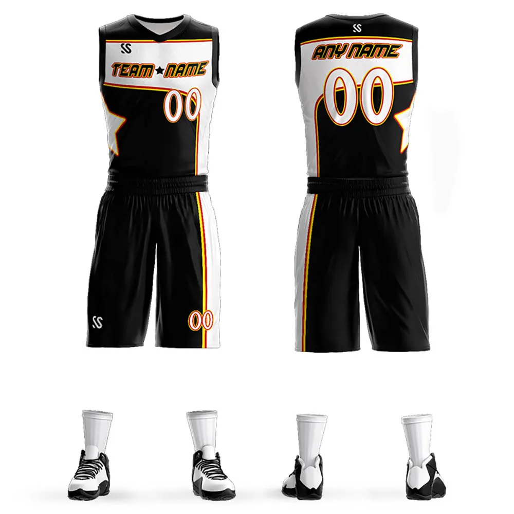 

Personalize Custom Breathable Printed Name Number Basketball Uniform With Shorts For Men/Youth Team Shirt Sports Jerseys