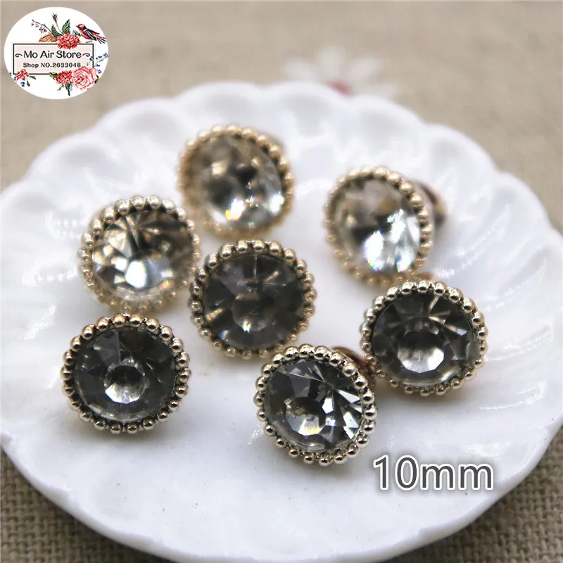 20pcs 10mm round multicolor rhinestones Buttons Home Garden Crafts Cabochon DIY Accessories