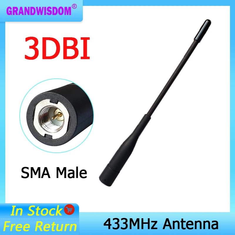 GWS 433MHz antenna SMA Male Connector antena 433 mhz IOT antenne directional waterproof antennas for Walkie talkie wireless