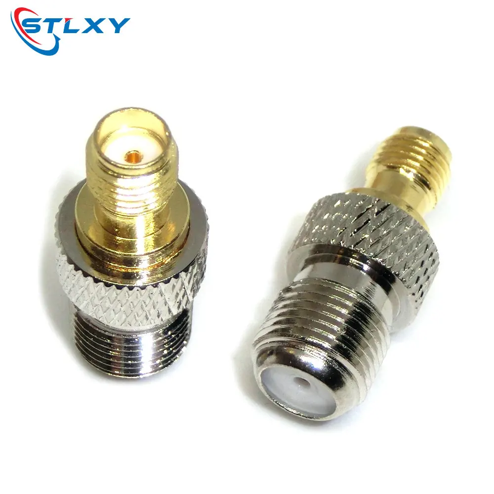 2PCS RF coaxial coax adapter F Type Female Jack to SMA Male Plug Straight F connector to SMA Connector Javino