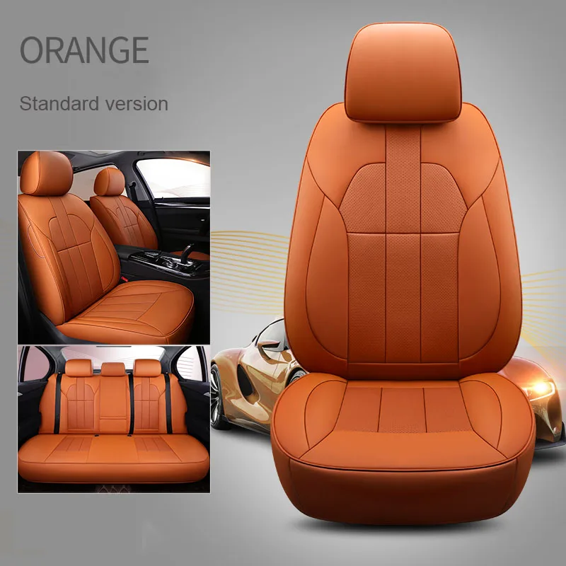 custom cowhide Leather car seat cover for auto Peugeot 206 CC 307 CC 308 SW 407 3008 607 4008 307SW auto accessories car styling