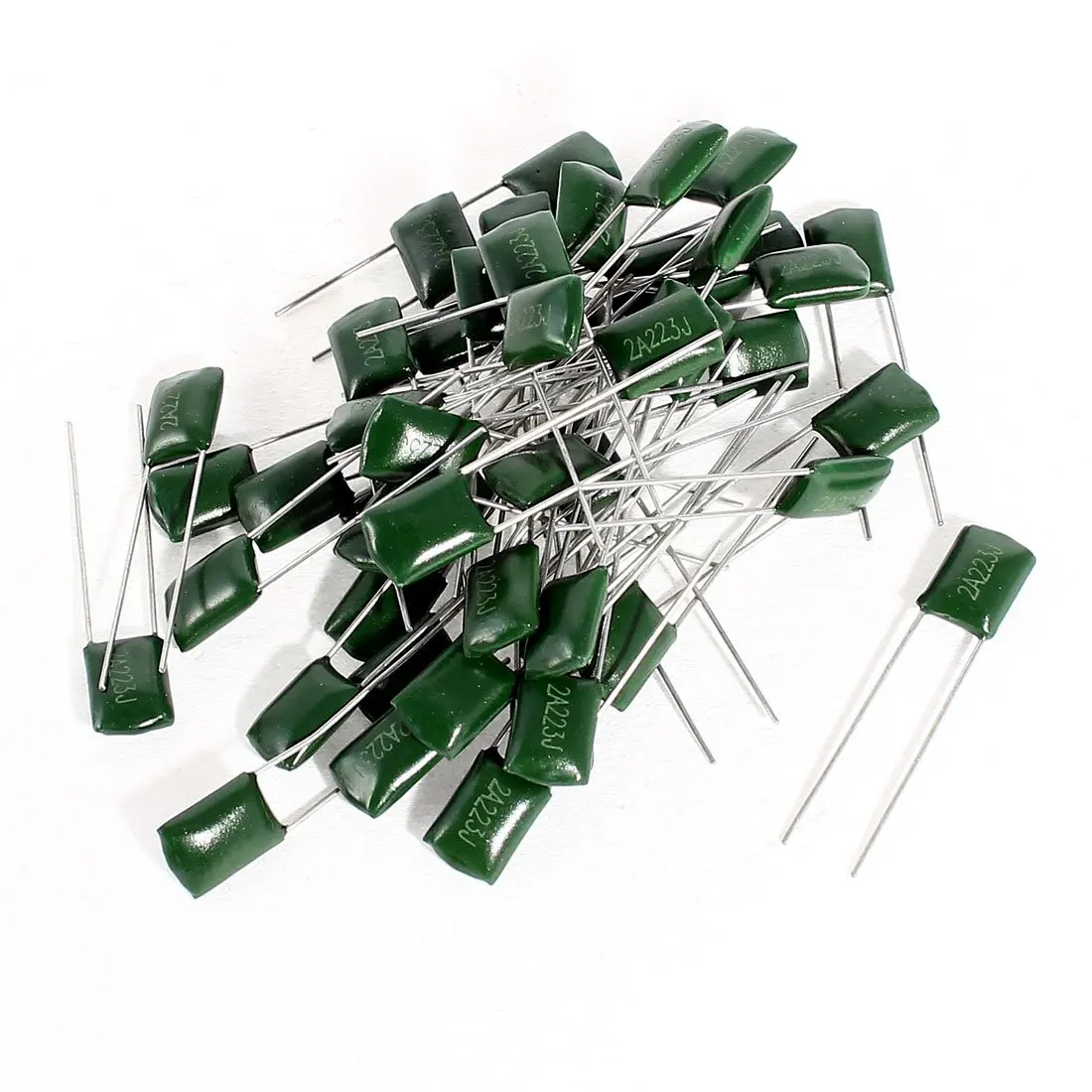 50pcs 100V Polyester film capacitor 220PF 470PF 1nF 2.2nF 10nF 100nF 2A471 2A102 2A152 2A222 2A392 2A332 2A472 2A103 2A473 2A104