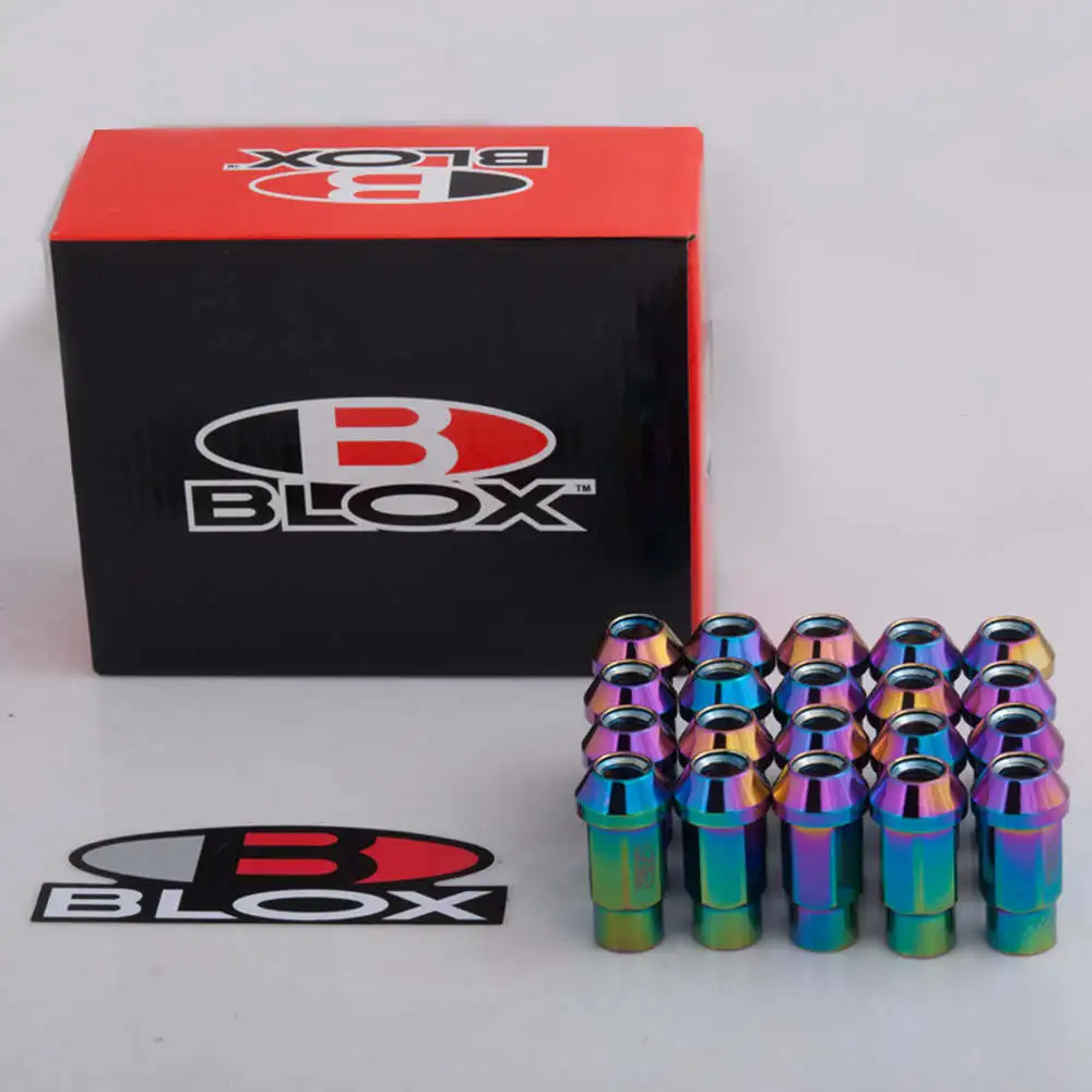 Blox Forged Aluminium Racing Nuts Wheel Lug Nut M12x1.25 / M12x1.5 L: 50mm (20PCS/Set) HU-BLOX750
