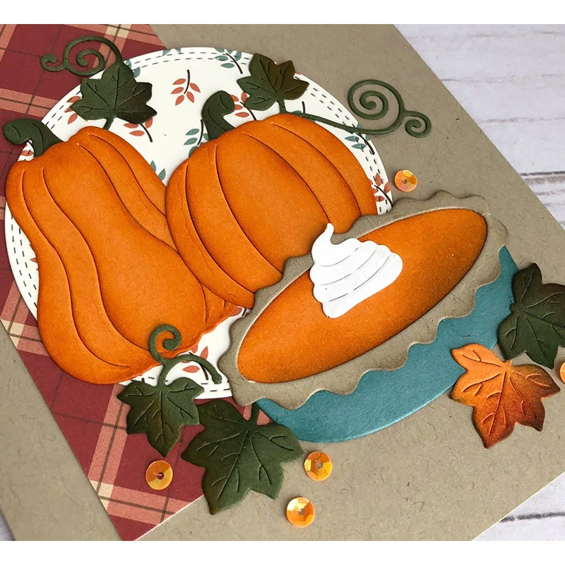 Autumn Fall Harvest Season Food Cake Animals Leaves House Car Letter Sentence Metal Cutting Dies Make Stencils Decorate Cards