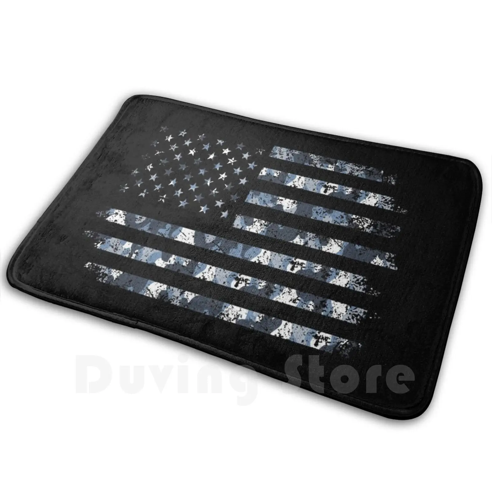 Camo Usa Flag American Flag On The Chest Army Style July 4 Mat Rug Carpet Anti-Slip Floor Mats Bedroom July 4th July 4 United