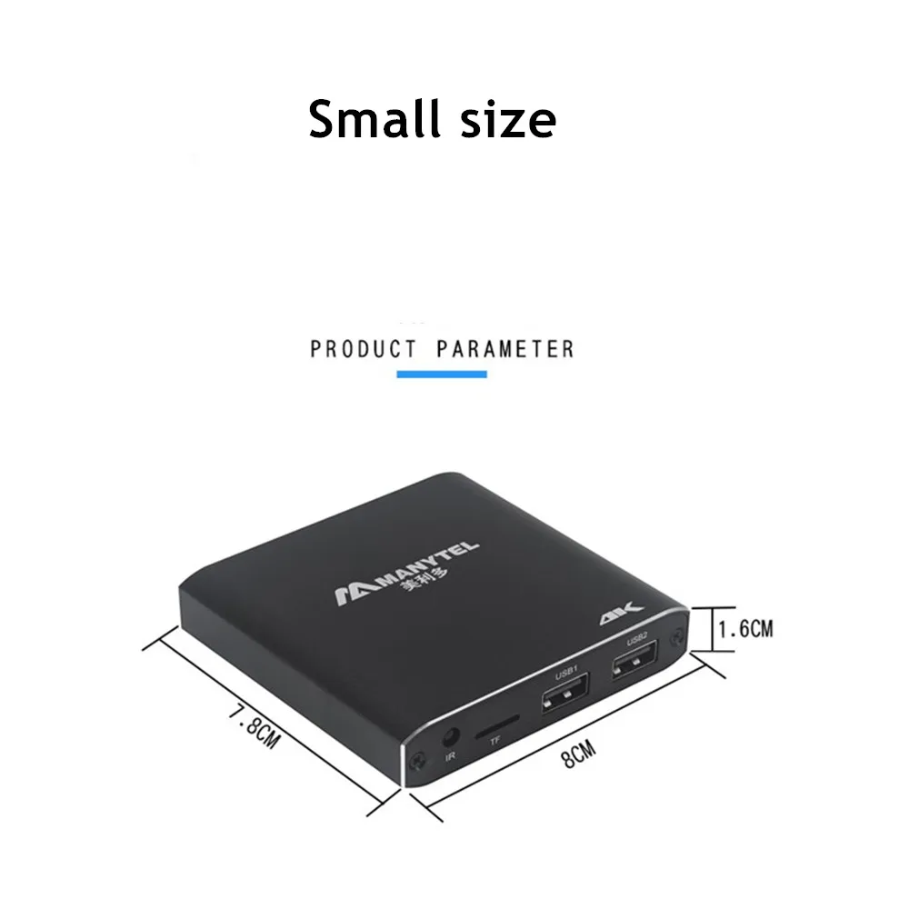 Przenośny odtwarzacz multimedialny Mini 4K HD z portami USB Micro karta SD TF autoodtwarzanie PPT odtwarzacz muzyczny wideo MP4 5TB HDD Realplayer