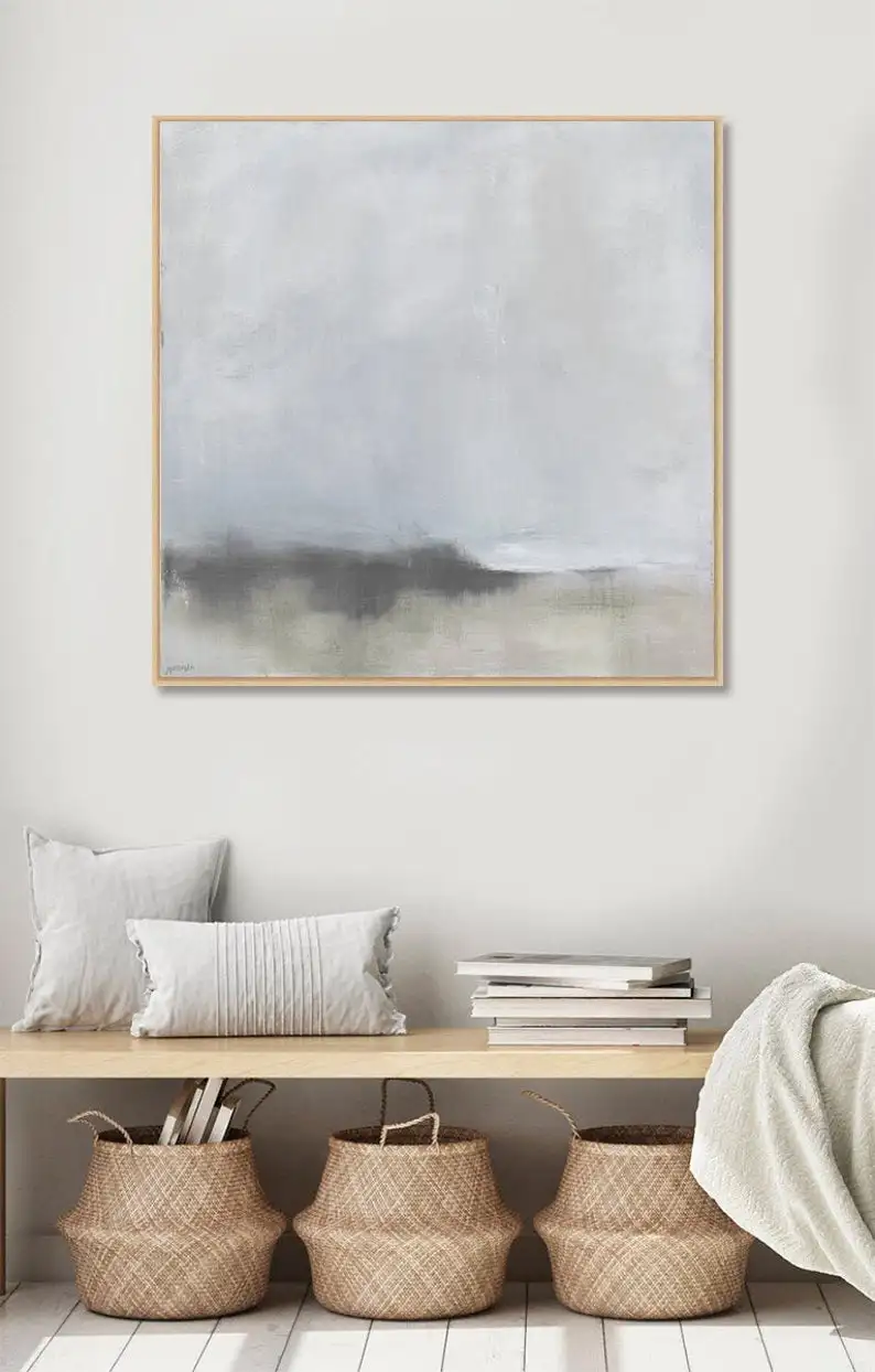 

Large Abstract Painting Landscape Oil Painting Gray Painting Grey Cavas Wall Art Large Wall Painting Wall Pictures For Bedroom