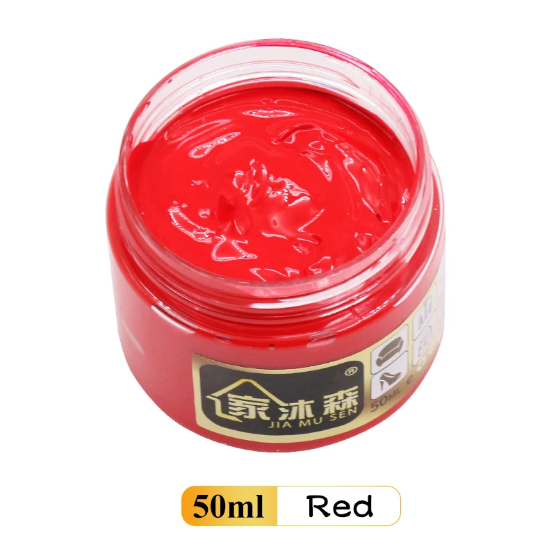 Red Leather Repair Paste 50ml Shoe Cream Leather Paint for Car Seat Sofa Handbags Scratch Cracks Restoration LeatherCare Paint