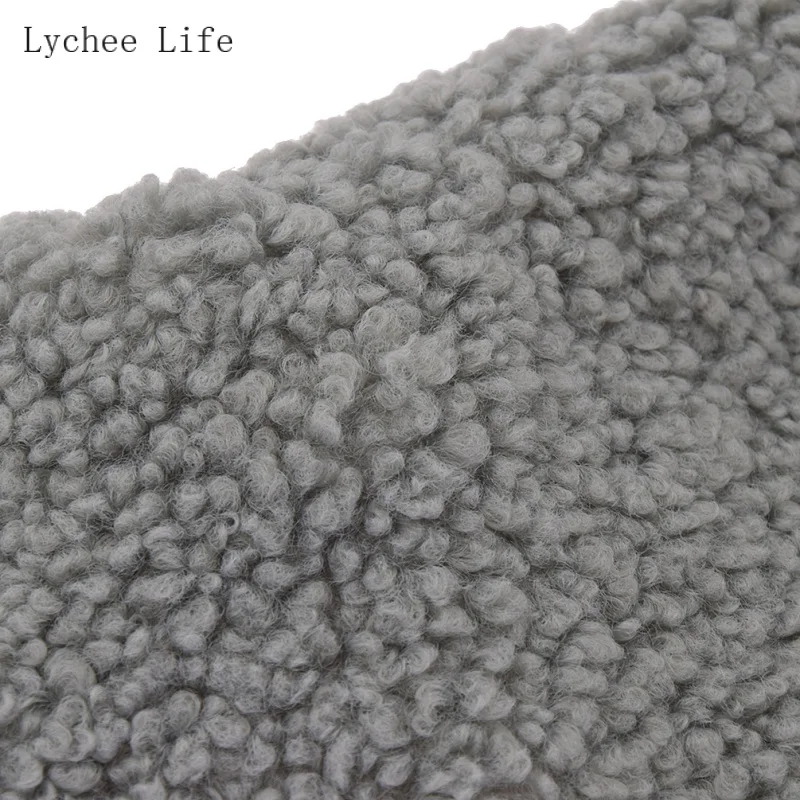 Lychee Life A4 Coral Cotton Velvet Plush Fabric Soft Warm Doll Pet Clothes Glove Lining Thickened Lamb Wool Fabric Diy Sewing