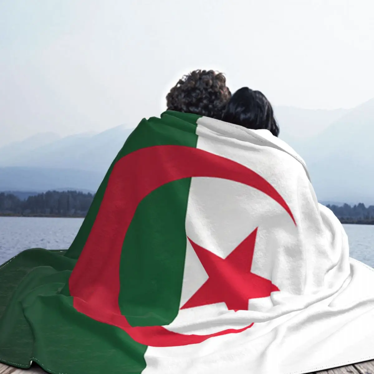 Algeria Flag Blanket Flannel Autumn/Winter Multifunction Lightweight Throw Blankets for Bedding Outdoor Bedspread