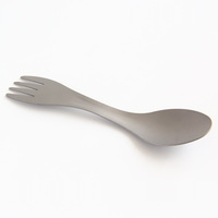 QingGear Titanium Camping Hiking Tableware Spork Fork Spoon Utensil Outdoor Picnic Gadget Outdoor Cooking