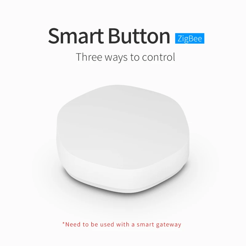 Tuya Zigbee 3.0 Smart Button Wireless Scene Switch Button Control collegamento multi-scene Smart Switch funziona con Tuya Zigbee Gateway