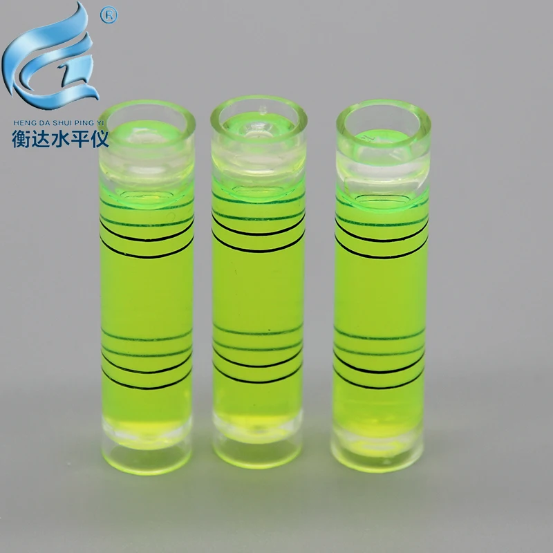 (100 pieces/batch) 9.5 * 40 mm plastic bubble level cylindrical water level meter photo frame level