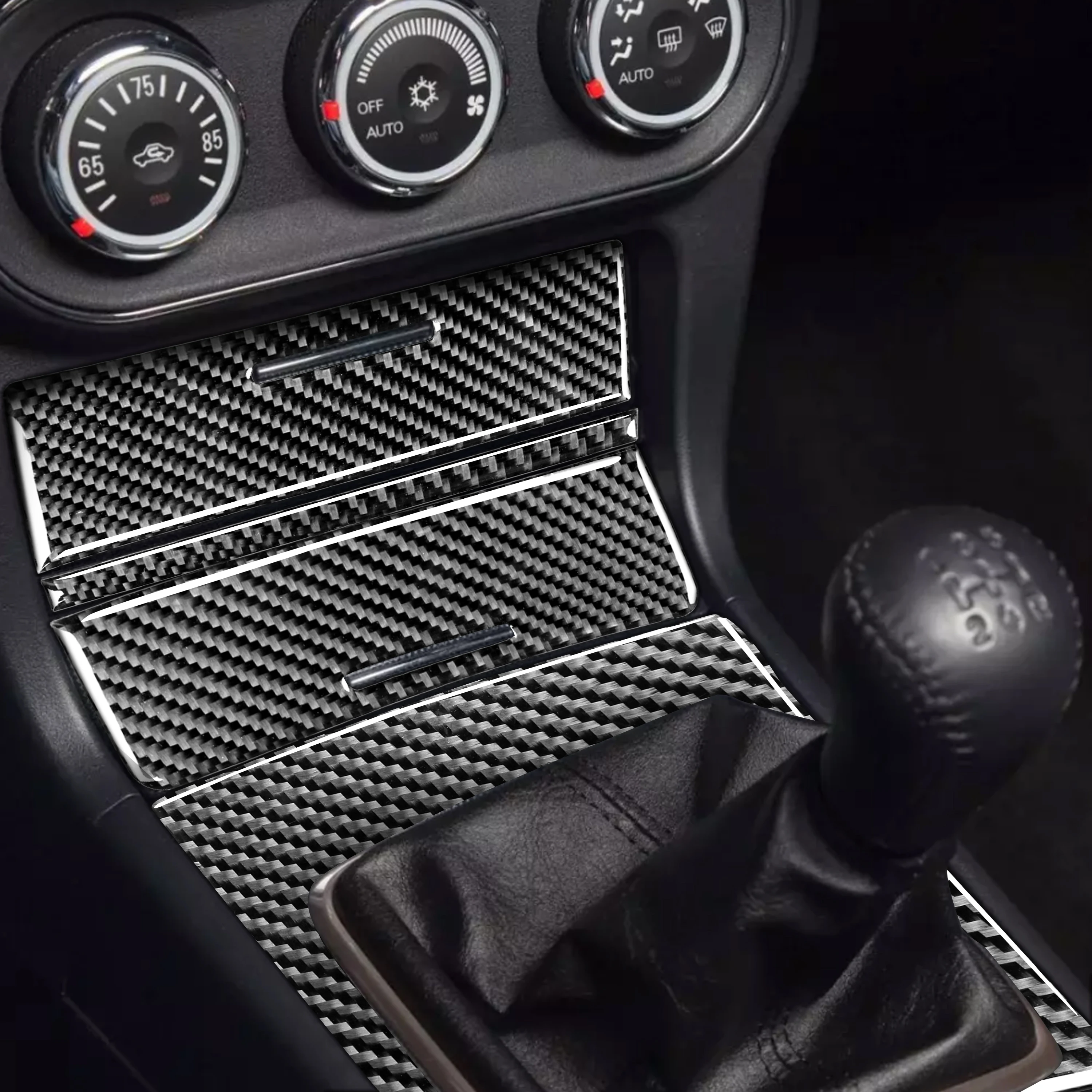 Picture 5: For Mitsubishi Lancer 2010-2015 Carbon Manual Transmission Surround Sticker Gear Shift Panel Modified Cover Accessories