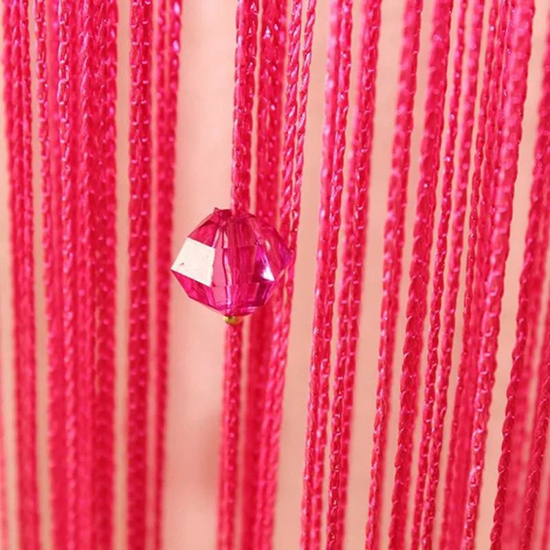 Acrylic Line Tassels curtain Fly Insect Divider Curtains For Living room Window Romatic String Beads Decor cortinas 6 Color