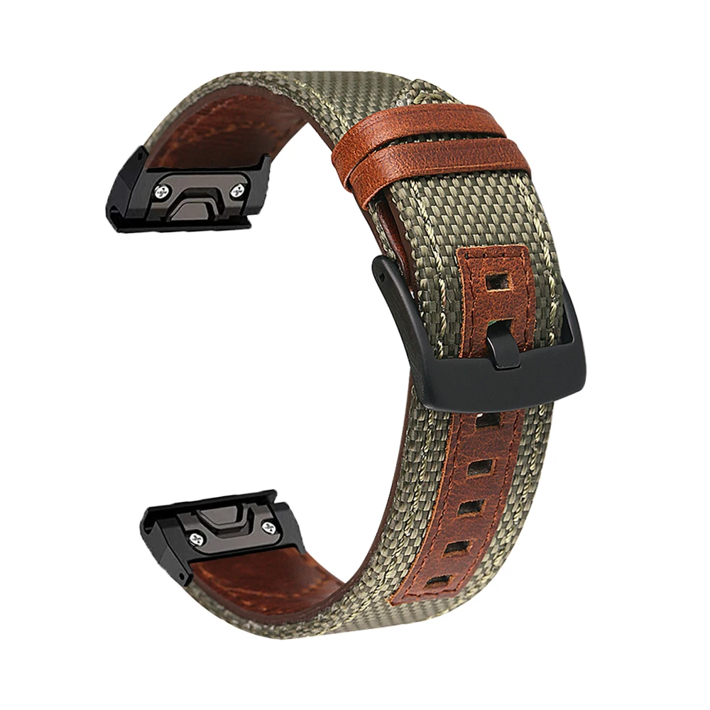 Leather Watchband Strap For Garmin Fenix 8 7 7X 5/5X Plus/6/6X Pro/MK1/935 955 Smart Bracelet 22 26mm Quick Fit Wristband Strap